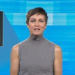 Stephanie’s grey sleeveless turletneck sweater on Today