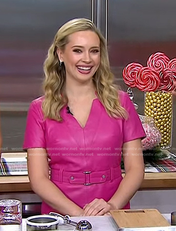 Tessa Arias’s pink leather dress on Today