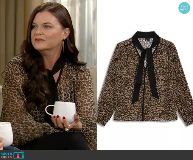 The Kooples Petit Leo Classic Top worn by Katie Logan (Heather Tom) on The Bold and the Beautiful