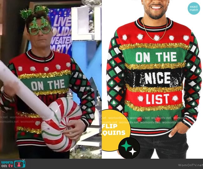 Tipsy Elves Naughty or Nice Ugly Christmas Sweater