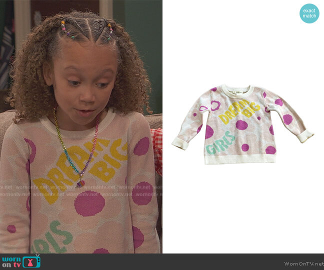 Tucker + Tate Floral Sweater worn by Alice Baxter (Mykal-Michelle Harris) on Ravens Home