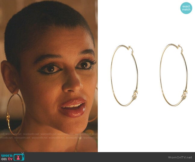 Verameat Holding Hand Hoops worn by Julien Calloway (Jordan Alexander) on Gossip Girl