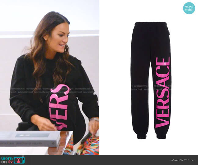 Versace Logo Jogger worn by Lisa Barlow on The Real Housewives of Salt Lake City