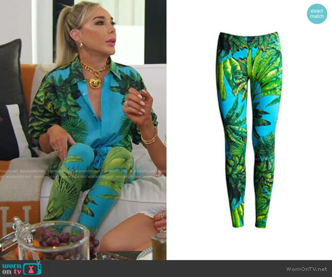Versace for H&M Print Leggings worn by Marysol Patton (Marysol Patton) on The Real Housewives of Miami
