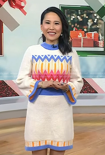 Vicky’s fair isle sweater dress on Today