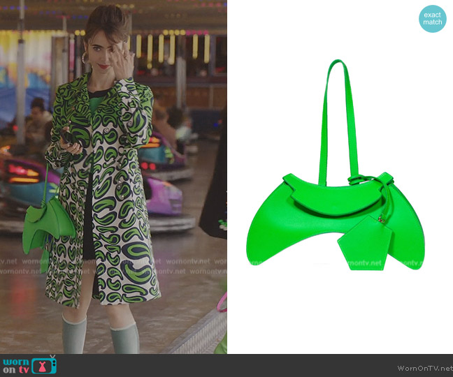 Manette Bag Fluo by Visore X worn by Emily Cooper (Lily Collins) on Emily in Paris