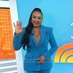 Vivica A. Fox’s blue embellished blazer on Today