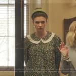 Wendy’s floral dress with frilled collar on Gossip Girl