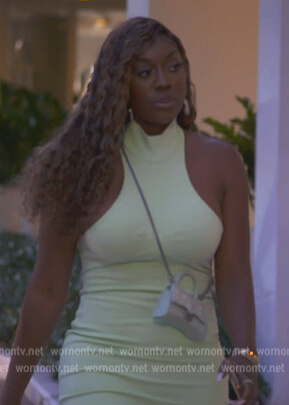 Wendy's mint halterneck dress on The Real Housewives of Potomac