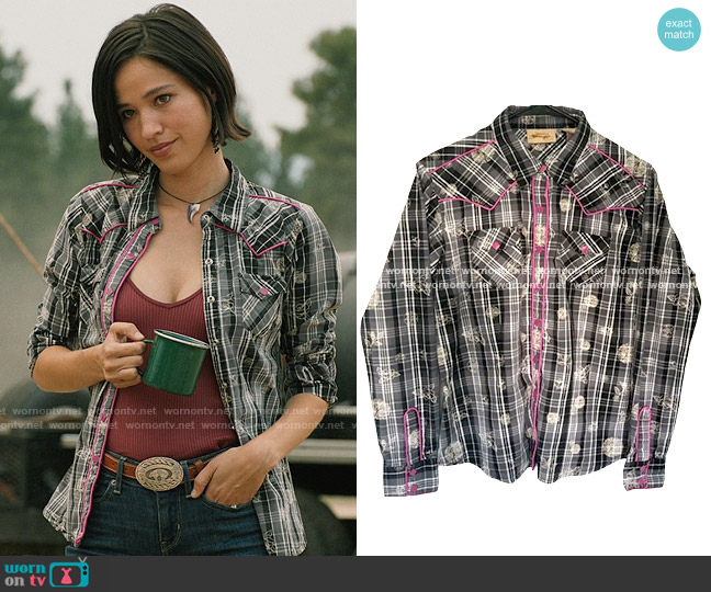 Wrangler Plaid Western Shirt worn by Monica Dutton (Kelsey Asbille) on Yellowstone