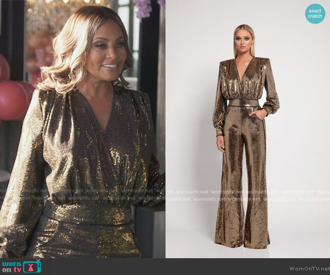 Zhivago Galileo Jumpsuit worn by Gizelle Bryant on The Real Housewives of Potomac