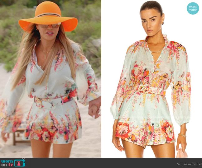 Zimmermann Mae Gathered Blouse worn by Adriana de Moura (Adriana de Moura) on The Real Housewives of Miami