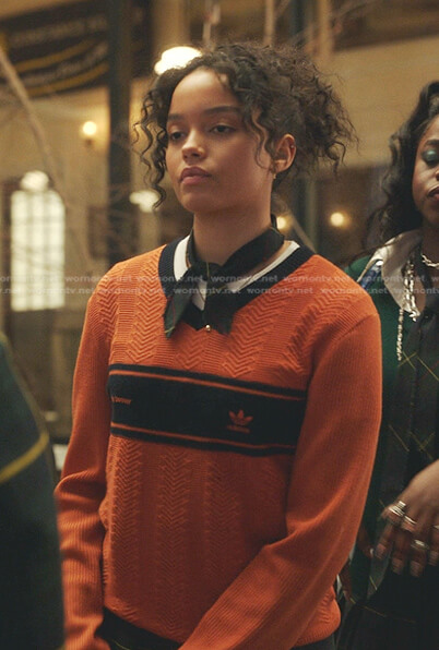 Zoya’s orange sweater on Gossip Girl