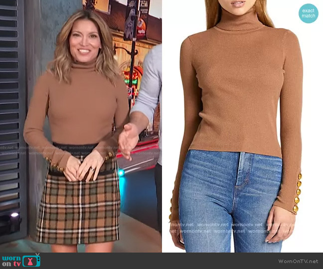 A.L.C. Desi Sweater worn by Kit Hoover on Access Hollywood