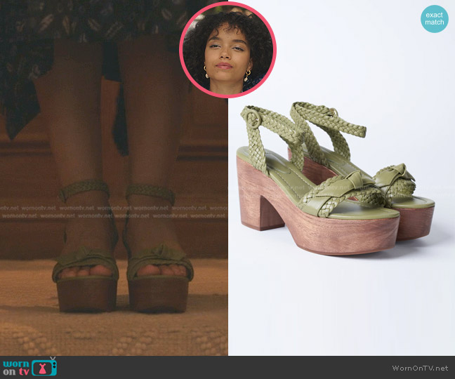Alexandre Birman High-Heel Platform sandals worn by Zoya Lott (Whitney Peak) on Gossip Girl