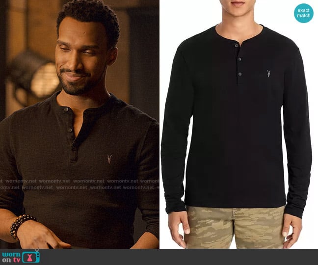 All Saints Brace Henley worn by Zion Miller (Nathan Mitchell) on Ginny & Georgia