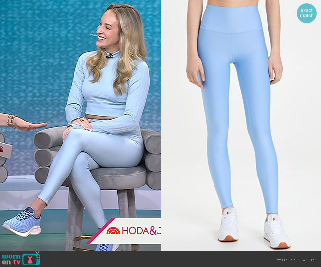 Alo Yoga High Waist Airlift Leggings worn by Jacqueline Andriakos on Today