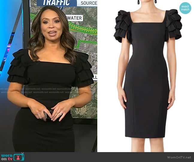WornOnTV: Adelle’s black ruffle sleeve dress on Today | Adelle ...