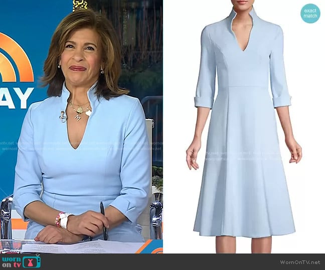 WornOnTV: Hoda’s light blue v-neck dress on Today | Hoda Kotb | Clothes ...