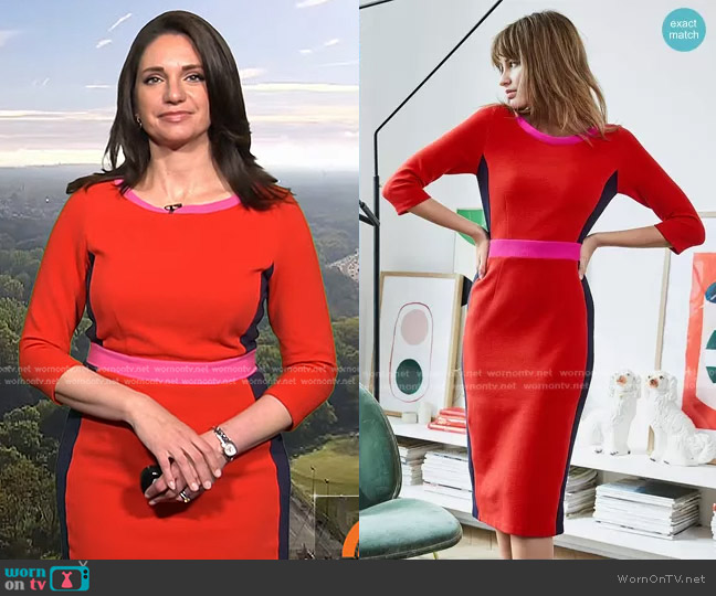 WornOnTV: Maria’s red colorblock dress on Today | Maria Larosa ...