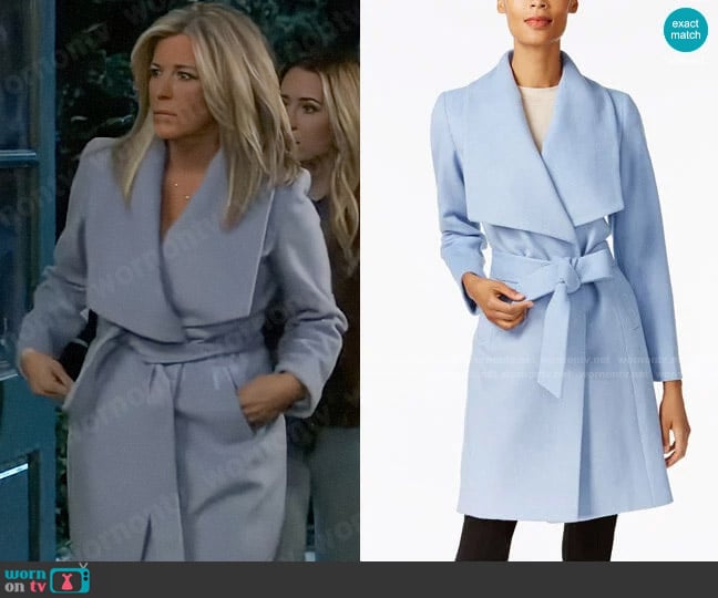 Cole Haan Wrap Coat worn by Carly Spencer (Laura Wright) on General Hospital