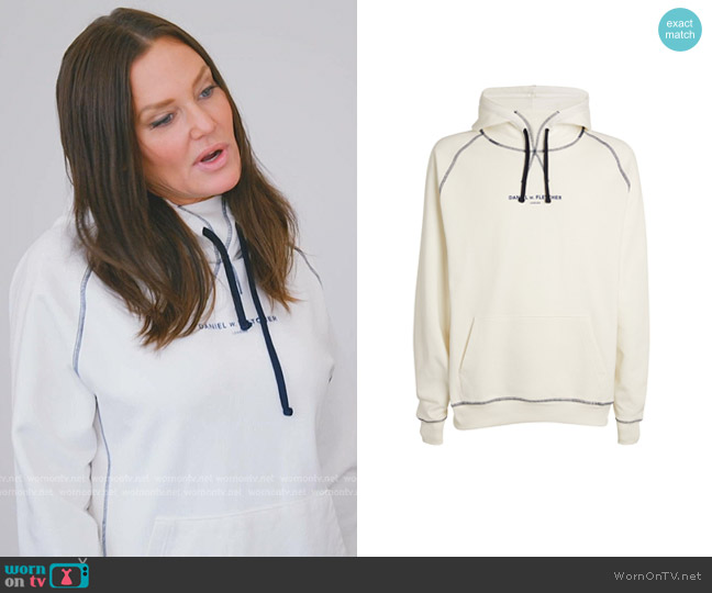 Daniel W. Fletcher Cotton Contrast-Stitch Logo Hoodie worn by Meredith Marks on The Real Housewives of Salt Lake City