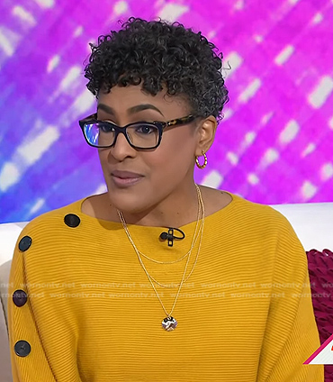 Dr. Ann-Louise Lockhart’s yellow ribbed sweater on Today