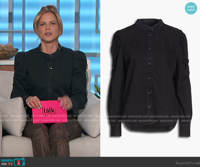 Frame Frankie Denim Button-Down Shirt worn by Natalie Morales on The Talk
