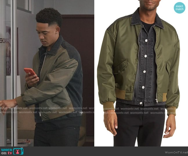 Frame Layered Double Jacket worn by Damon (Peyton Alex Smith) on All American Homecoming