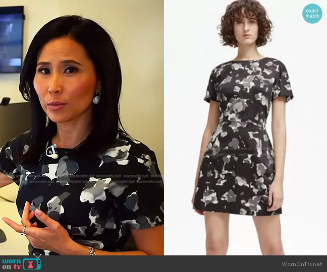 French Connection Ball Camo Print Dress worn by Vicky Nguyen on Today