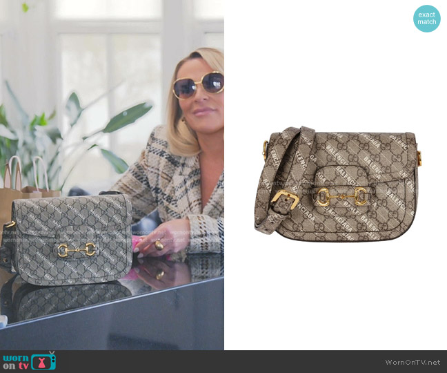 Balenciaga x Gucci The Hacker Project Horsebit Bag worn by Heather Gay on The Real Housewives of Salt Lake City