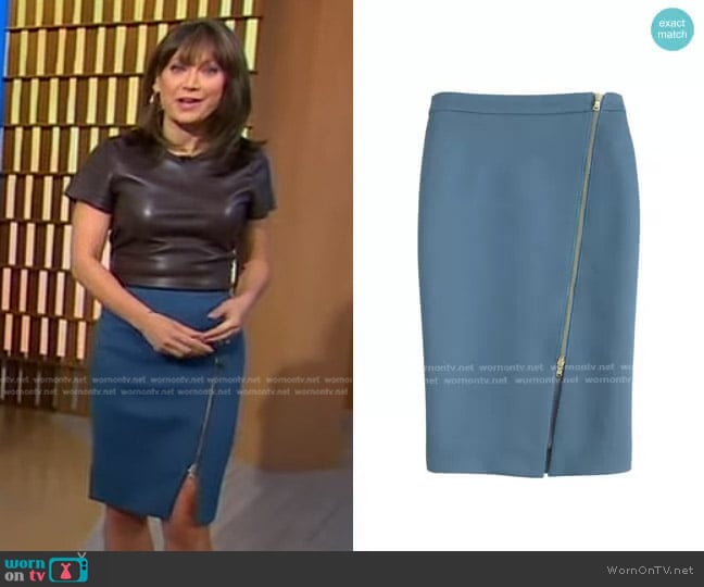 J.Crew Zip Pencil Skirt worn by Ginger Zee on Good Morning America