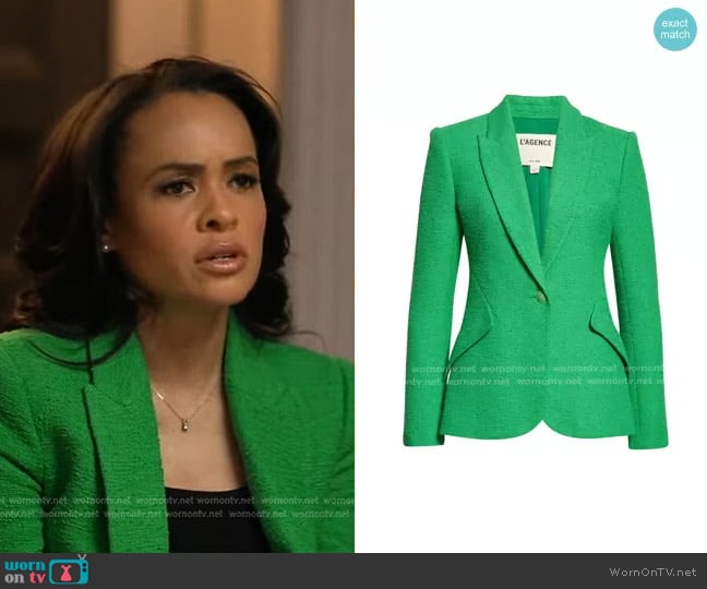 L'Agence Chamberlain Blazer worn by Linsey Davis on Good Morning America