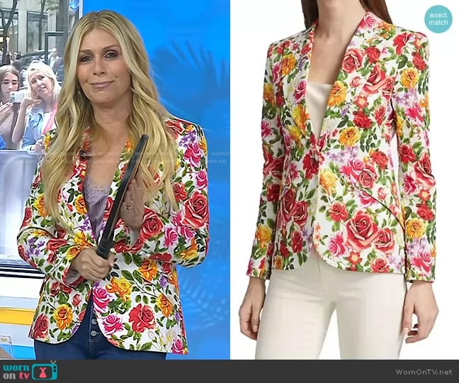 L'Agence Chamberlain Floral Blazer worn by Jill Martin on Today