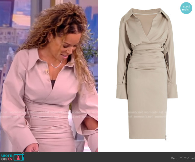 Maticevski Indicate Cotton-Blend Midi Dress worn by Sunny Hostin on The View