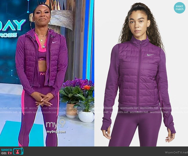 Nike Synthetic Fill Running Jacket worn by Sanya Richards-Ross on Sherri