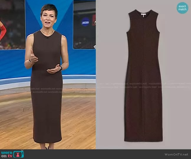 Rag & Bone Echo Rib Tank Midi Dress worn by Stephanie Gosk on Today