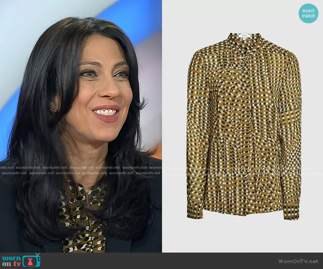 Reiss Nicole Spot Printed Blouse worn by Dr. Natalie Azar on Today