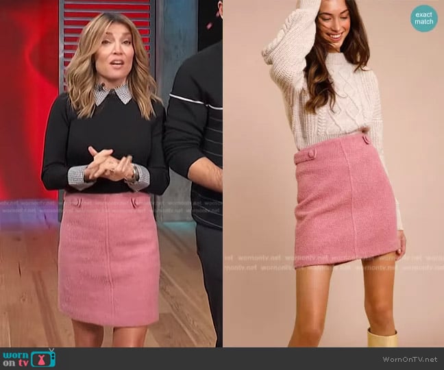 Rouje Marine Skirt worn by Kit Hoover on Access Hollywood