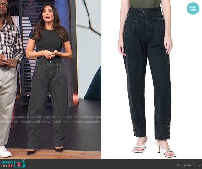 Sea Augustina Pants worn by Courtney Mazza Lopez on Access Hollywood