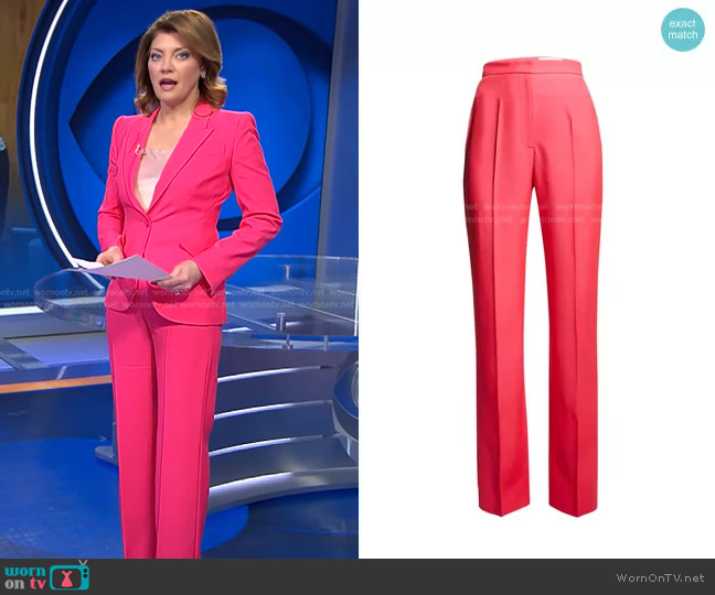 WornOnTV: Norah’s fuchsia pink suit on CBS Evening News | Norah O ...