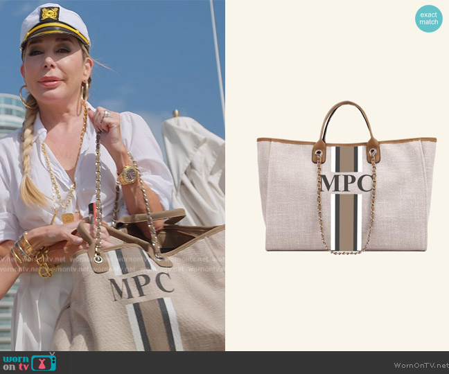 The Lily Canvas Weekender Bag by Lily and Bean worn by Marysol Patton (Marysol Patton) on The Real Housewives of Miami