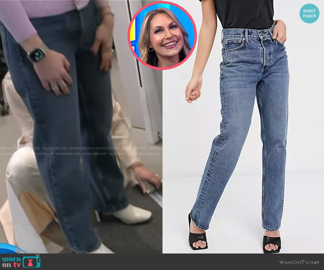 Topshop Straight Leg Dad Jeans worn by Lori Bergamotto on Good Morning America