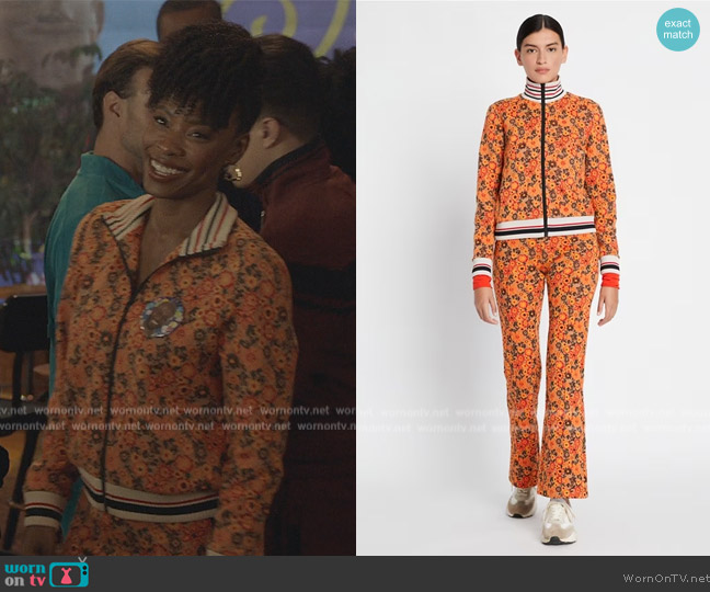 Tory Burch French Jacquard Track Jacket worn by Grace James (Karimah Westbrook) on All American
