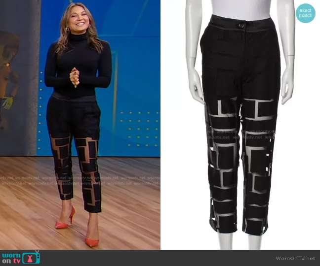 Vivienne Hu Straight Leg Pants worn by Ginger Zee on Good Morning America