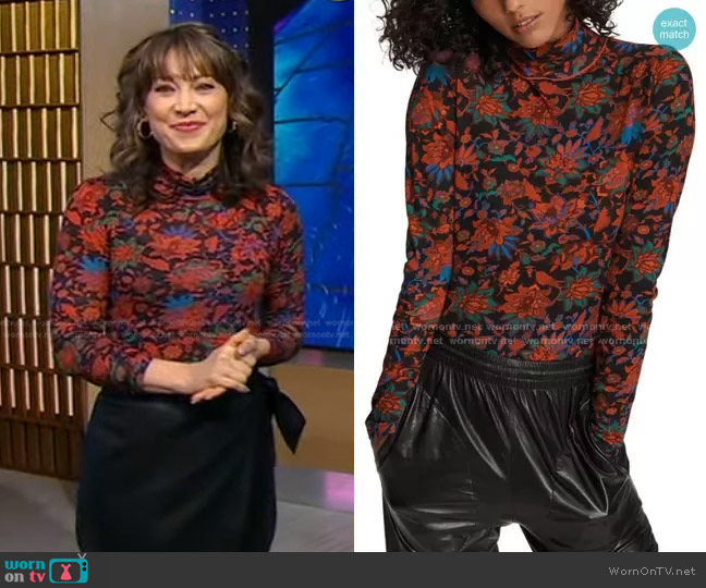 Rag & Bone Wallpaper Shaw Turtleneck worn by Ginger Zee on Good Morning America