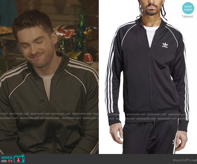 Adidas Superstar Slim-Fit Zip-Front Track Jacket worn by (Cody Christian) on All American