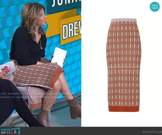 Aknvas Geena Skirt worn by Jenna Bush Hager on Today