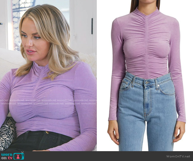 A.L.C. Ansel Ruched Long Sleeve Top worn by Whitney Rose on The Real Housewives of Salt Lake City