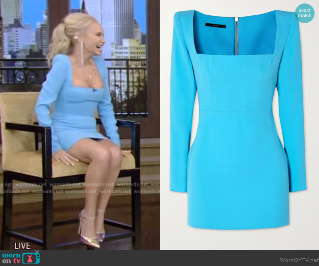 Alex Perry Aaron Crepe Mini Dress worn by Kristin Chenoweth on Live with Kelly and Ryan